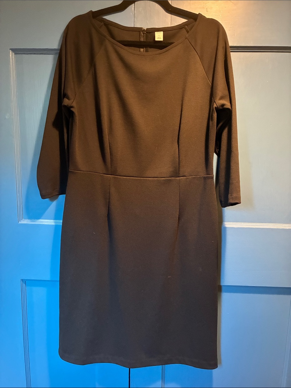 Old Navy Black 3/4 Sleeve Sheath Dress